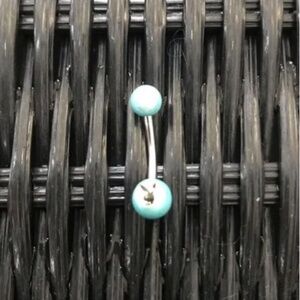 playboy baby blue belly button navel ring jewelry
